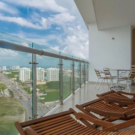 Apartamento Fantastico En Cartagena! Frente Al Mar A 5Min Del Cent Historico-3