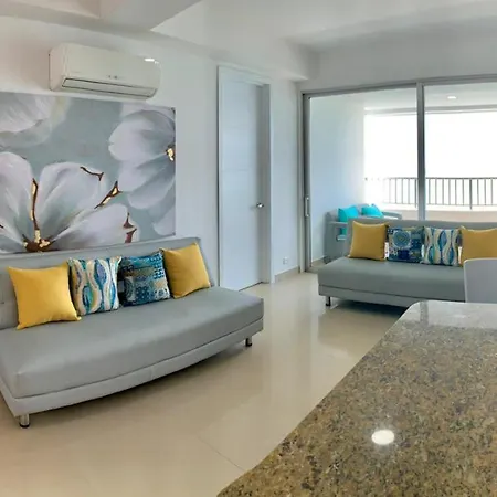 2P1-Al2 Apartamento De 2 Alcobas Frente Al Mar Con Aire Acondicionado Y Wifi-3